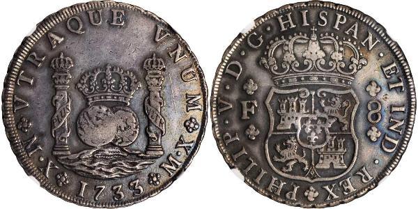 8 Real Nouvelle-Espagne (1519 - 1821) Argent Philippe V d