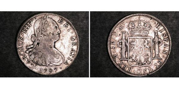 8 Real Nouvelle-Espagne (1519 - 1821) Argent Charles IV d
