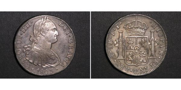 8 Real Nouvelle-Espagne (1519 - 1821) Argent Charles IV d