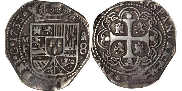 8 Real Nouvelle-Espagne (1519 - 1821) Argent Philippe V d