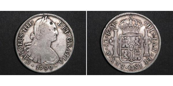 8 Real Nouvelle-Espagne (1519 - 1821) Argent Charles IV d
