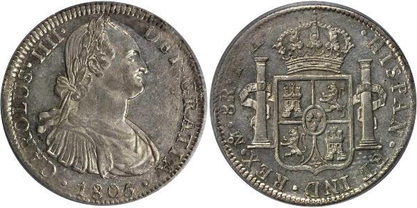 8 Real Nouvelle-Espagne (1519 - 1821) Argent Charles IV d