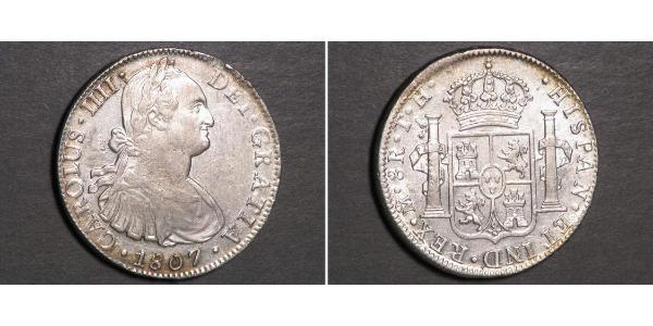 8 Real Nouvelle-Espagne (1519 - 1821) Argent Charles IV d