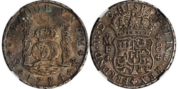 8 Real Nouvelle-Espagne (1519 - 1821) Argent Ferdinand VI d