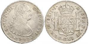 8 Real Pérou Argent Charles IV d