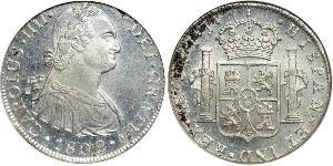 8 Real Pérou Argent Charles IV d