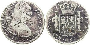 8 Real Pérou Argent Charles IV d