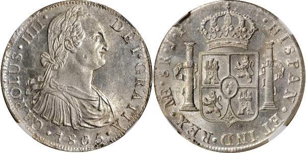 8 Real Pérou Argent Charles IV d