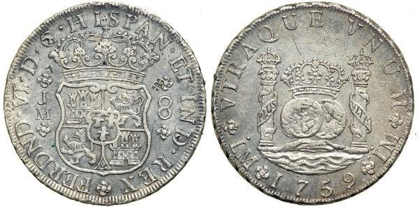 8 Real Pérou / Spanish Colonies Argent 