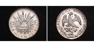 8 Real Second Federal Republic of Mexico (1846 - 1863) Argent 