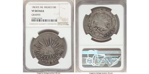 8 Real Second Federal Republic of Mexico (1846 - 1863) Argent 