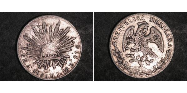 8 Real Second Federal Republic of Mexico (1846 - 1863) Argent 