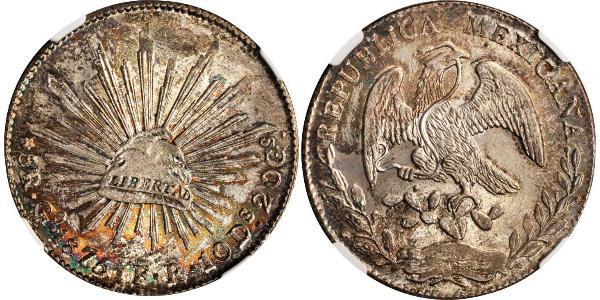 8 Real Second Federal Republic of Mexico (1846 - 1863) Argent 