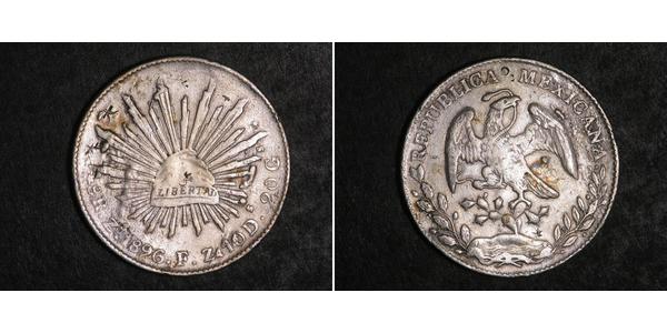 8 Real Second Federal Republic of Mexico (1846 - 1863) Argent 