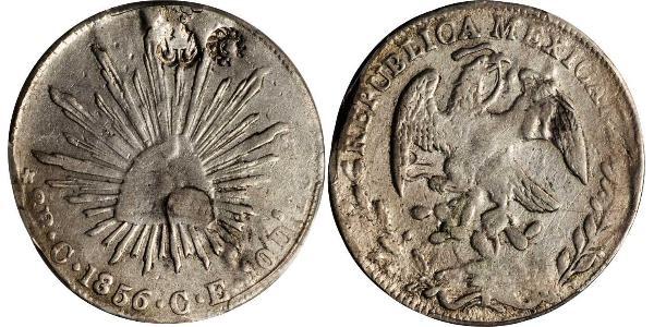8 Real Second Federal Republic of Mexico (1846 - 1863) Argent 