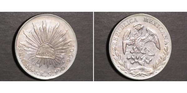 8 Real Second Federal Republic of Mexico (1846 - 1863) Argent 