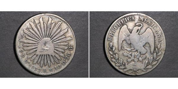 8 Real Second Federal Republic of Mexico (1846 - 1863) Argent 