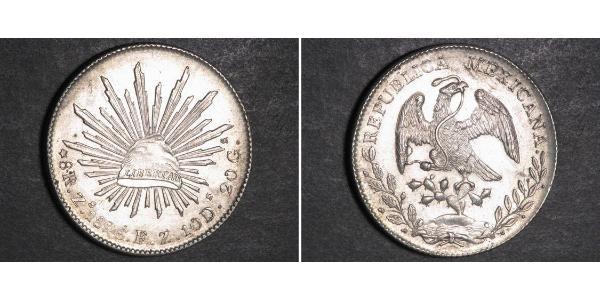 8 Real Second Federal Republic of Mexico (1846 - 1863) Argent 