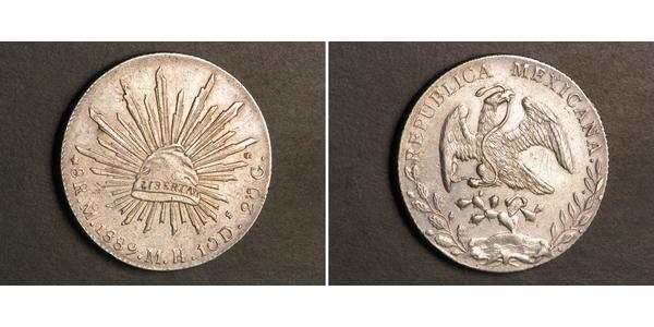8 Real Second Federal Republic of Mexico (1846 - 1863) Argent 