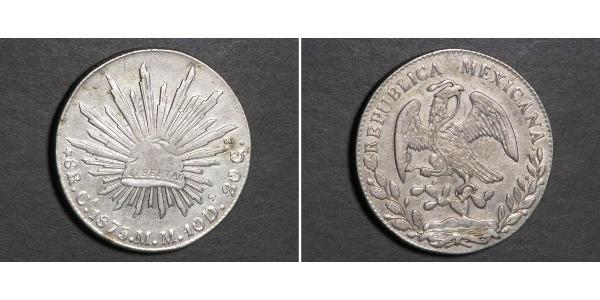8 Real Second Federal Republic of Mexico (1846 - 1863) Argent 