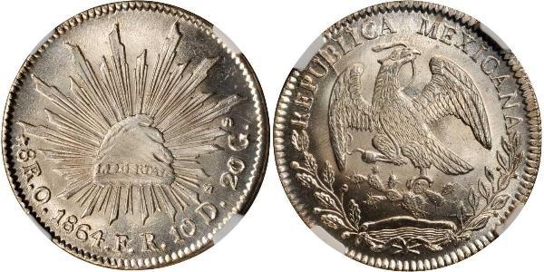 8 Real Second Federal Republic of Mexico (1846 - 1863) Argent 