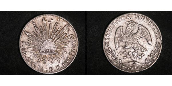 8 Real Second Federal Republic of Mexico (1846 - 1863) Argent 