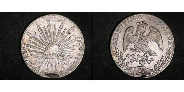 8 Real Second Federal Republic of Mexico (1846 - 1863) Argent 