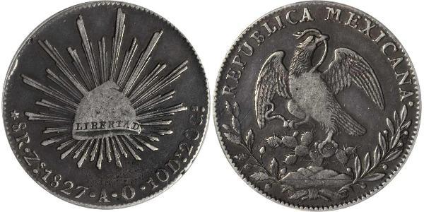 8 Real Second Federal Republic of Mexico (1846 - 1863) Argent 