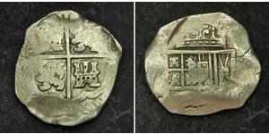 8 Real Spanish Colonies / Spanien Argent Charles IV d