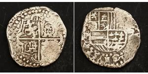 8 Real Spanish Colonies / Spanien Argent Charles IV d