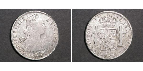 8 Real Vice-royauté du Río de la Plata (1776 - 1814) / Bolivie Argent Charles IV d
