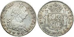 8 Real Bolivia Argento Carlo III di Spagna (1716 -1788)