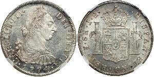 8 Real Bolivia Argento Carlo III di Spagna (1716 -1788)