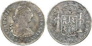 8 Real Bolivia Argento Carlo III di Spagna (1716 -1788)