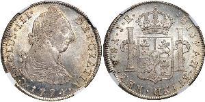 8 Real Bolivia Argento Carlo III di Spagna (1716 -1788)