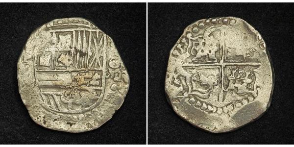 8 Real Bolivia Argento Filippo IV di Spagna (1605 -1665) / Filippo III di Spagna (1578-1621)