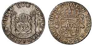 8 Real Bolivia / Vicereame del Perù (1542 - 1824) Argento Carlo III di Spagna (1716 -1788)