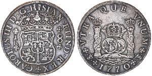 8 Real Bolivia / Vicereame del Perù (1542 - 1824) Argento Carlo III di Spagna (1716 -1788)