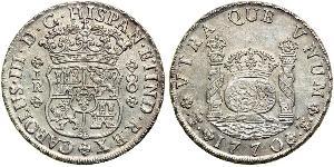 8 Real Bolivia / Vicereame del Perù (1542 - 1824) Argento Carlo III di Spagna (1716 -1788)