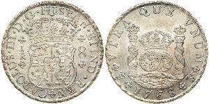 8 Real Bolivia / Vicereame del Perù (1542 - 1824) Argento Carlo III di Spagna (1716 -1788)