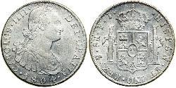 8 Real Bolivia / Vicereame del Río de la Plata (1776 - 1814) Argento Carlo IV di Spagna (1748-1819)