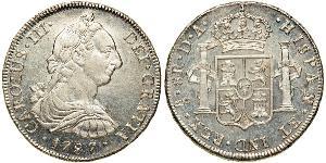 8 Real Cile Argento Carlo III di Spagna (1716 -1788)