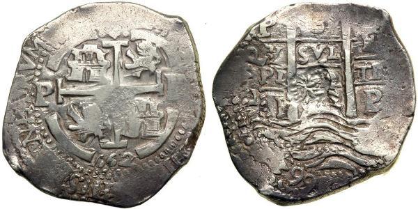8 Real Impero spagnolo (1700 - 1808) Argento Carlo II di Spagna (1661-1700)
