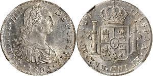 8 Real Perù Argento Carlo IV di Spagna (1748-1819)