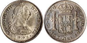 8 Real Perù Argento Carlo III di Spagna (1716 -1788)