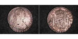 8 Real Perù Argento Carlo IV di Spagna (1748-1819)