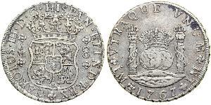 8 Real Perù Argento Carlo III di Spagna (1716 -1788)