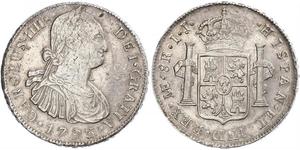 8 Real Perù Argento Carlo IV di Spagna (1748-1819)