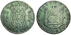 8 Real Perù Argento Carlo III di Spagna (1716 -1788)