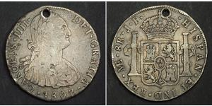 8 Real Perù Argento Carlo IV di Spagna (1748-1819)